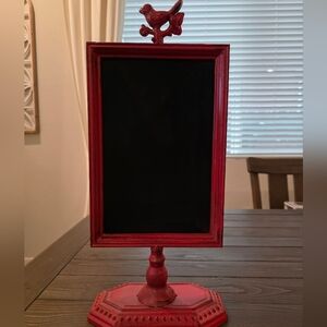 Farmhoise Red Chalkboard Stand
